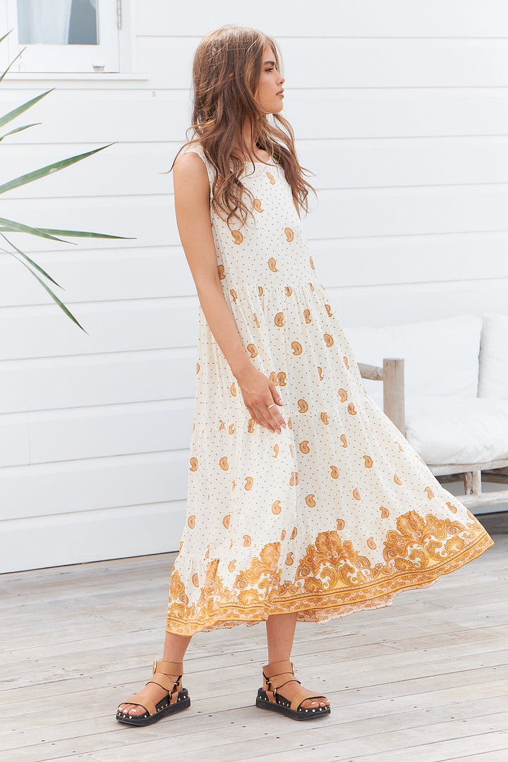 Sundown Print Ria Midi Dress