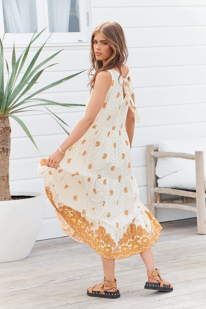 Sundown Print Ria Midi Dress - Side angle
