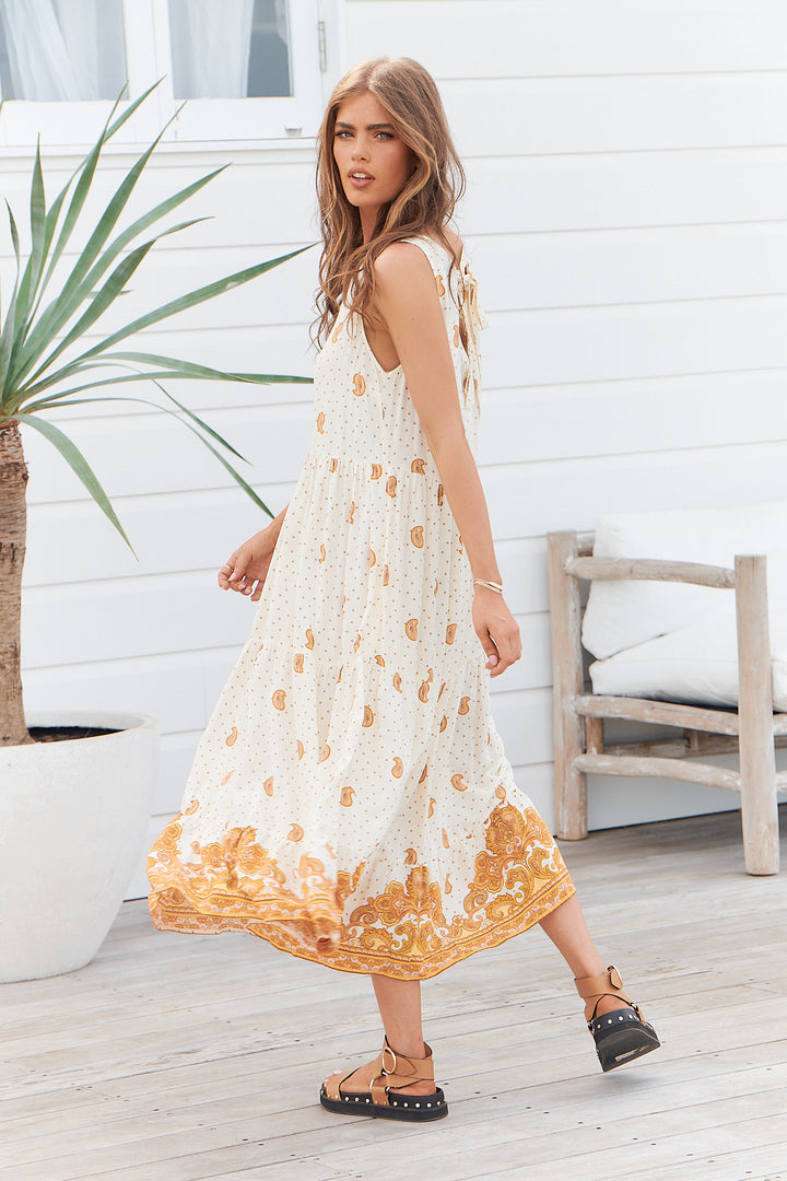 Sundown Print Ria Midi Dress