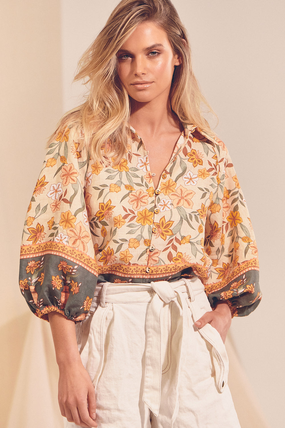 Pottsville Print Shae Blouse - Close up