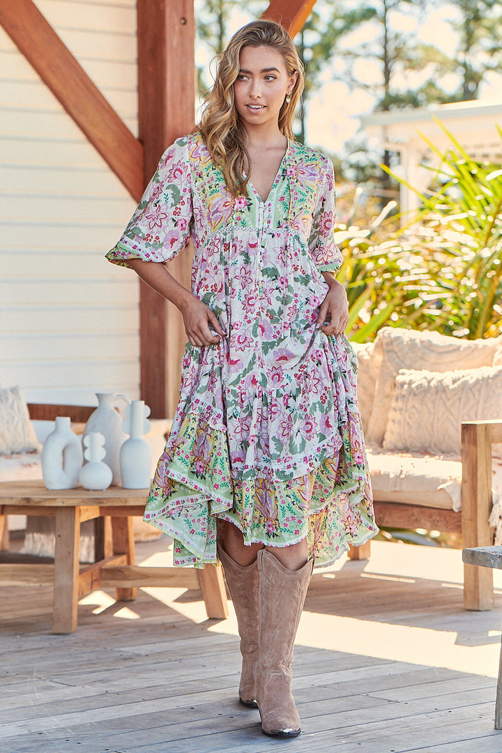 Sakura Print Monday Midi Dress
