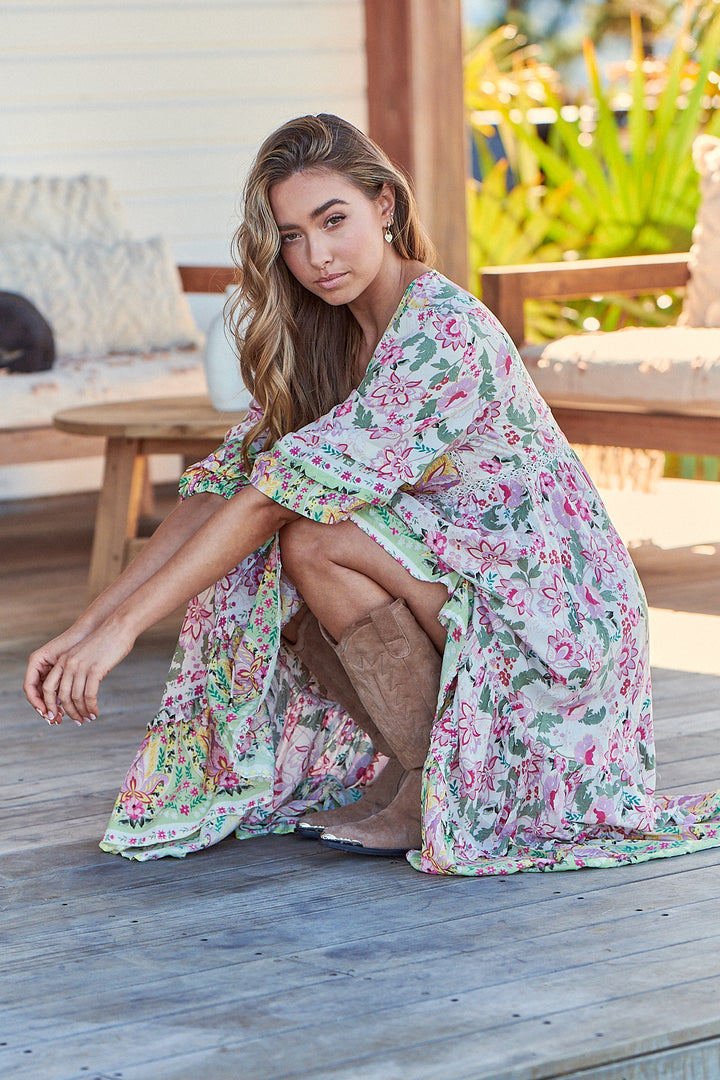 Sakura Print Monday Midi Dress