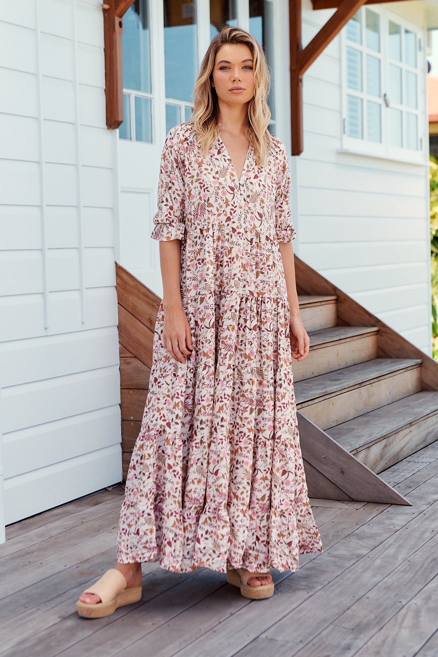 Jaase Potter Print Tillie Maxi Dress – Lilac and Mila