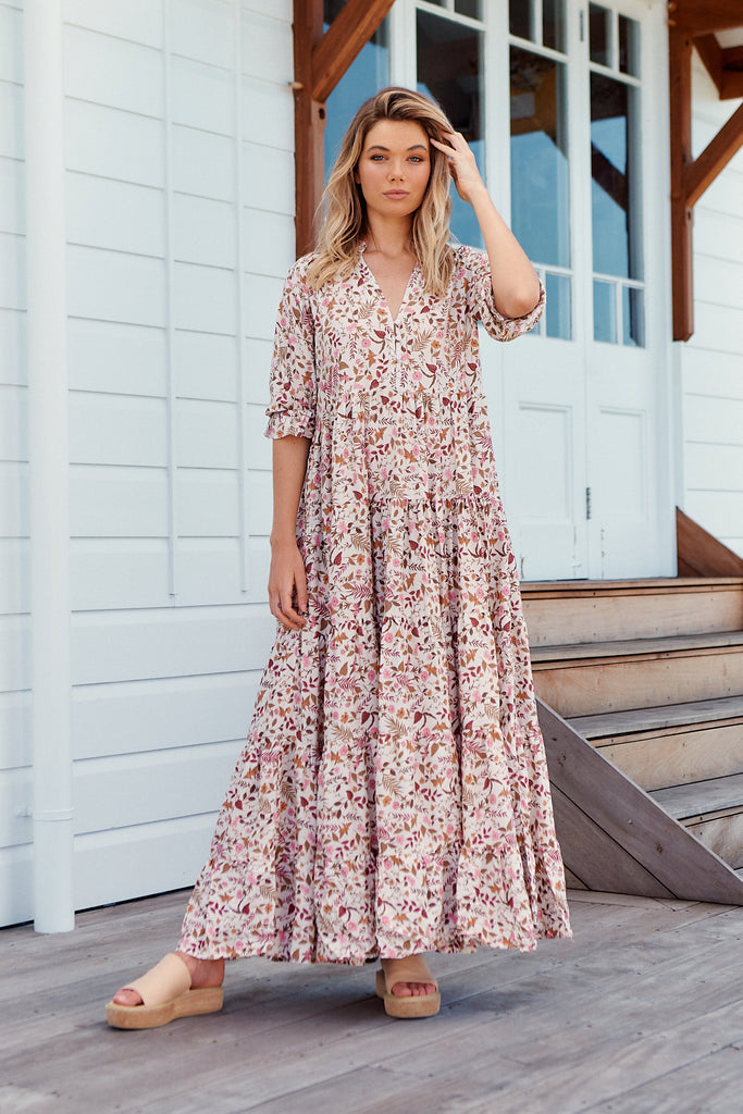 Jaase Potter Print Tillie Maxi Dress - Lilac and Mila