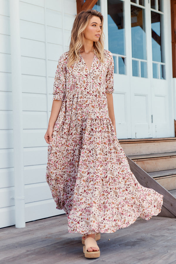 Jaase Potter Print Tillie Maxi Dress - Lilac and Mila