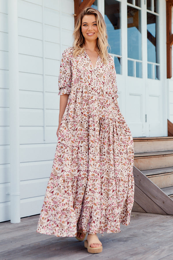 Jaase Potter Print Tillie Maxi Dress - Lilac and Mila