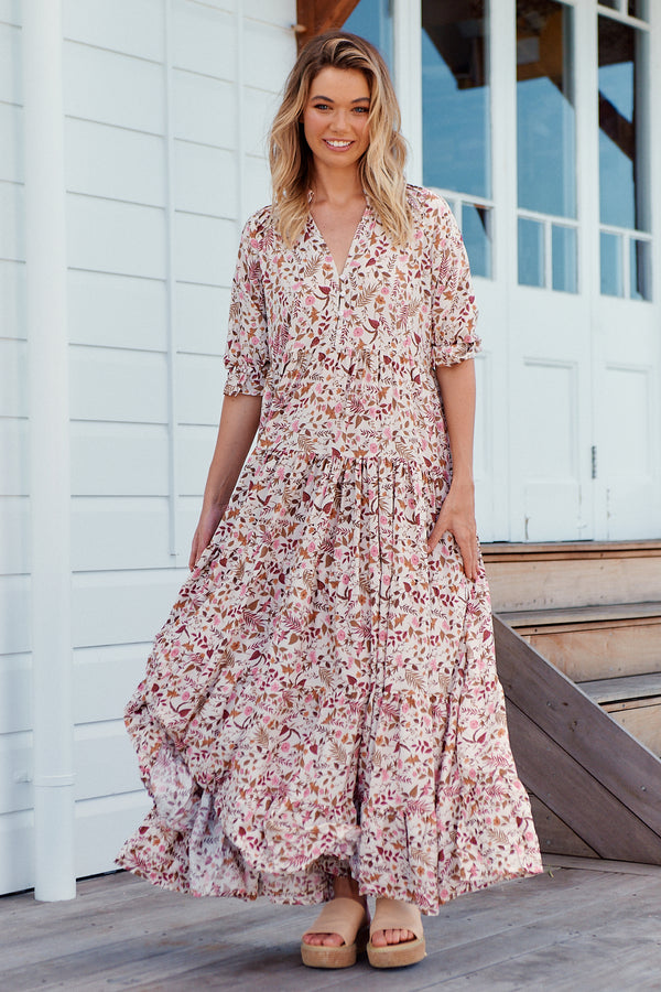Jaase Potter Print Tillie Maxi Dress - Lilac and Mila