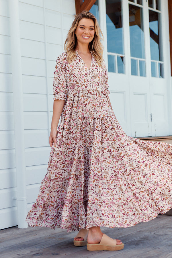 Jaase Potter Print Tillie Maxi Dress - Lilac and Mila