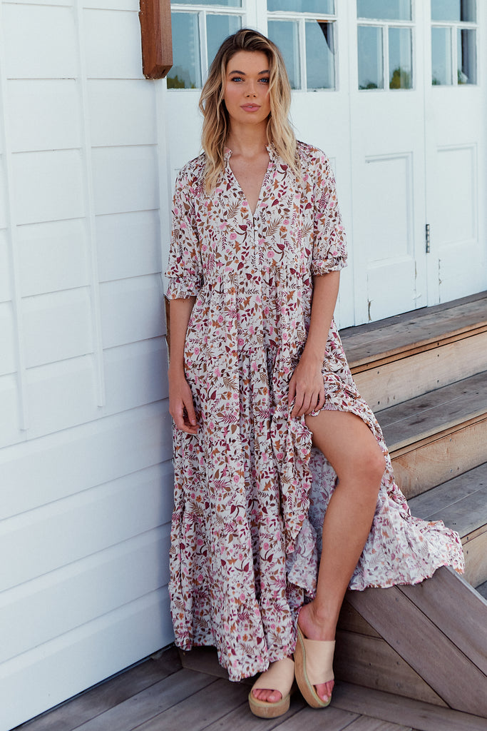 Jaase Potter Print Tillie Maxi Dress - Lilac and Mila