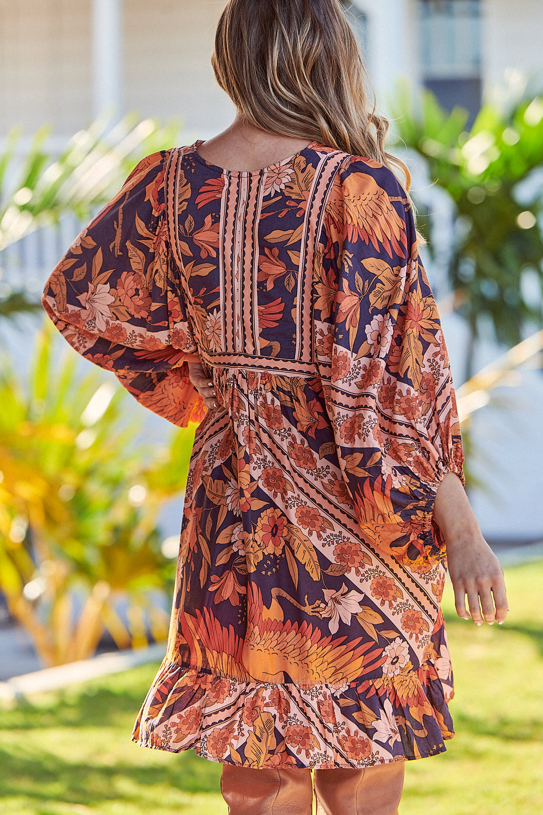 Lantana Print Zarina Dress