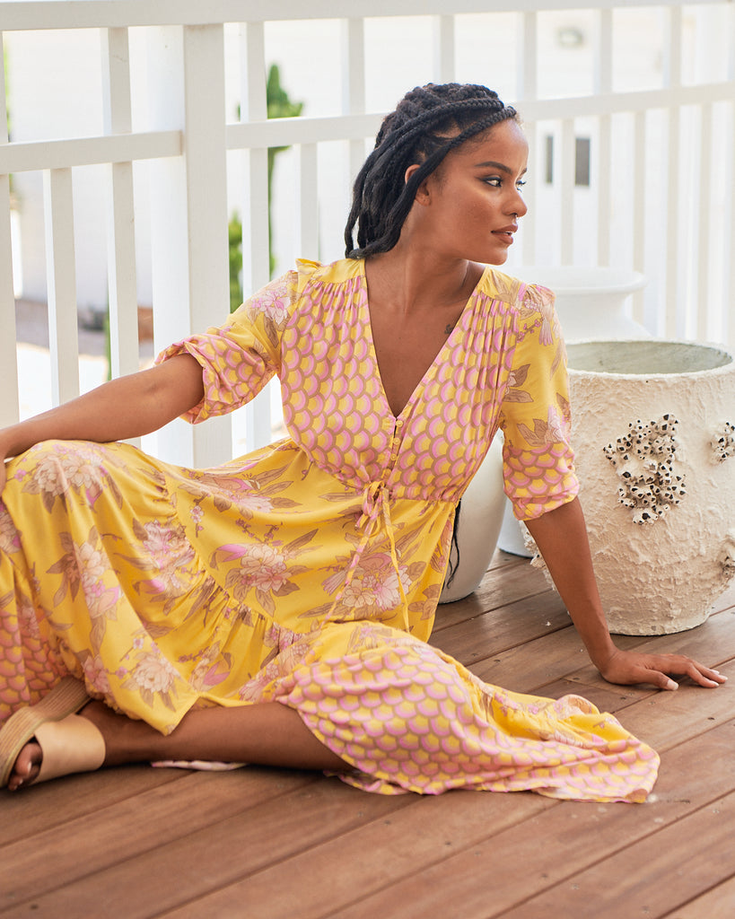 Sol Print Tessa Maxi Lilac and Mila