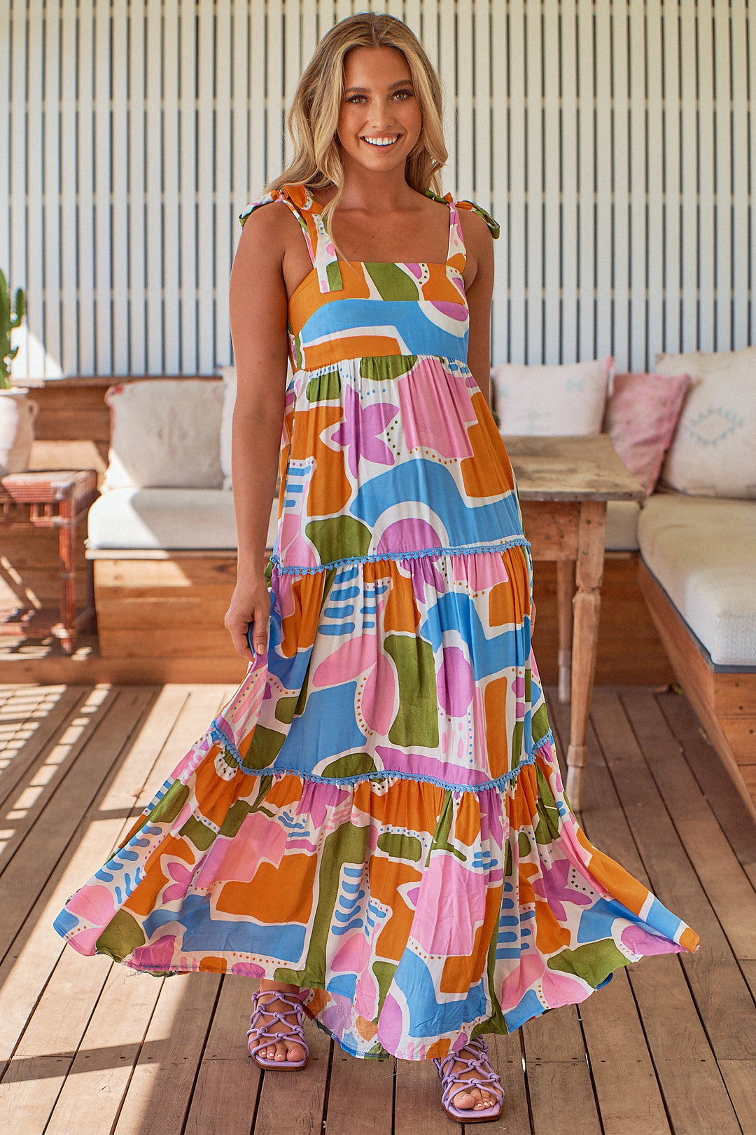 Pablo Print Adeline Maxi Dress
