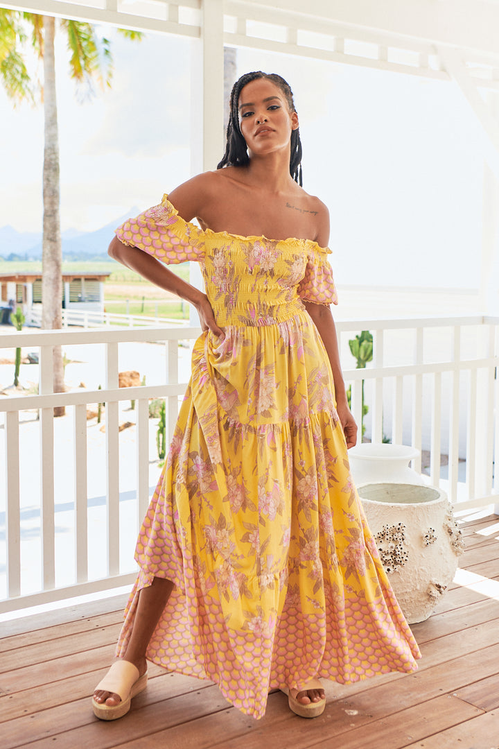 Sol Print Claudette Maxi Dress