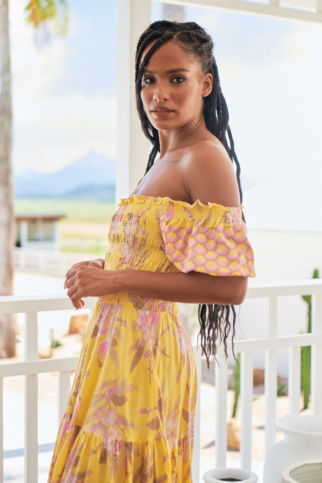 Sol Print Claudette Maxi Dress