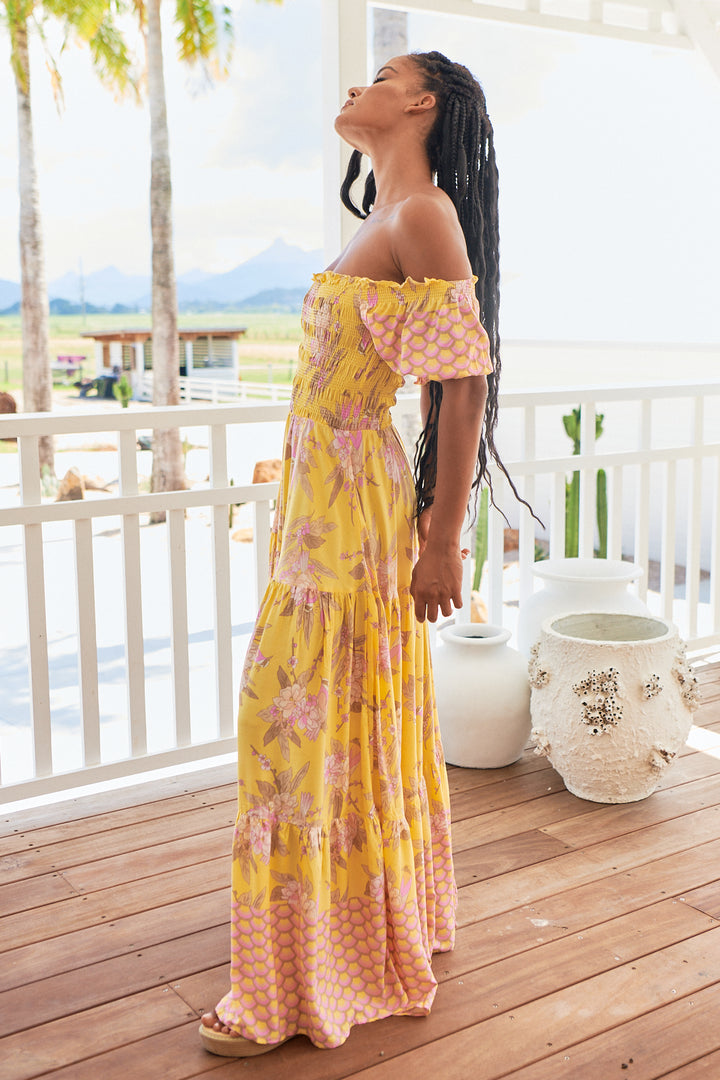 Sol Print Claudette Maxi Dress