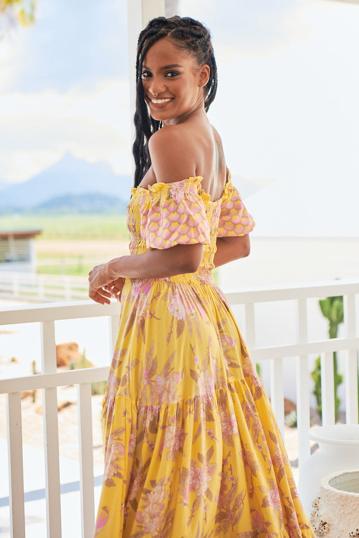 Sol Print Claudette Maxi Dress