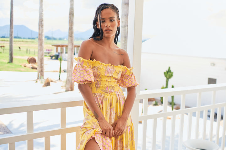 Sol Print Claudette Maxi Dress