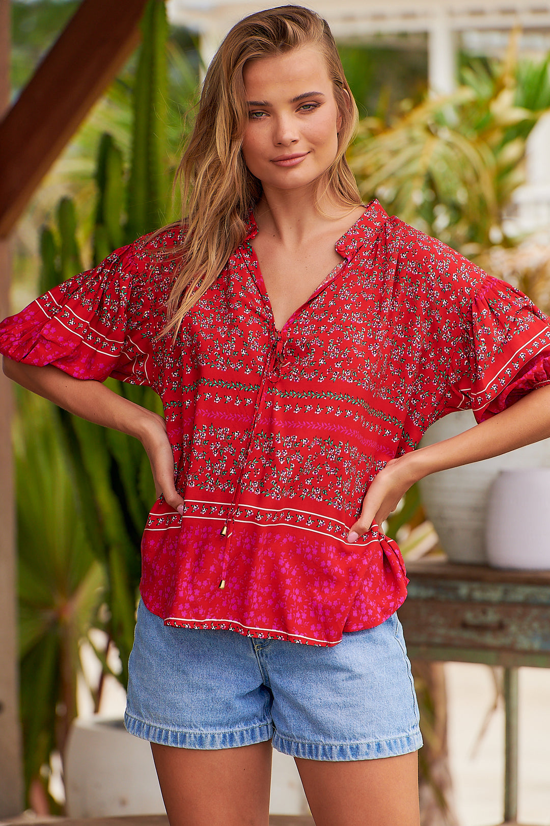 Cherry Bomb Print Citrin Top