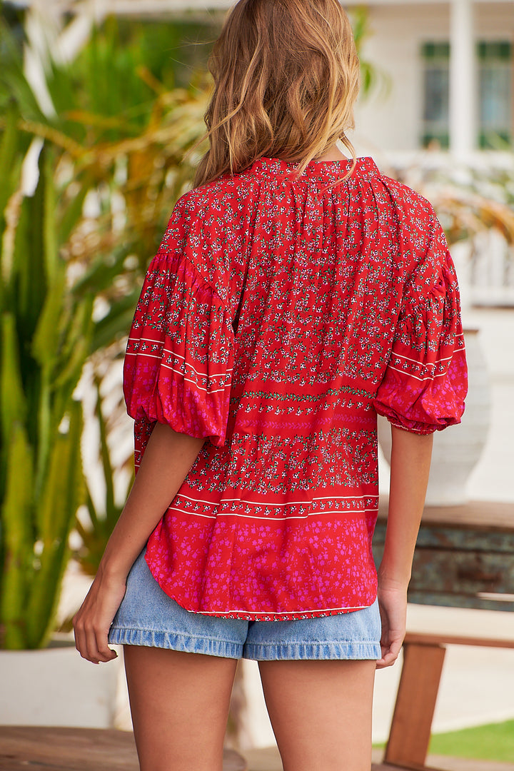 Cherry Bomb Print Citrin Top