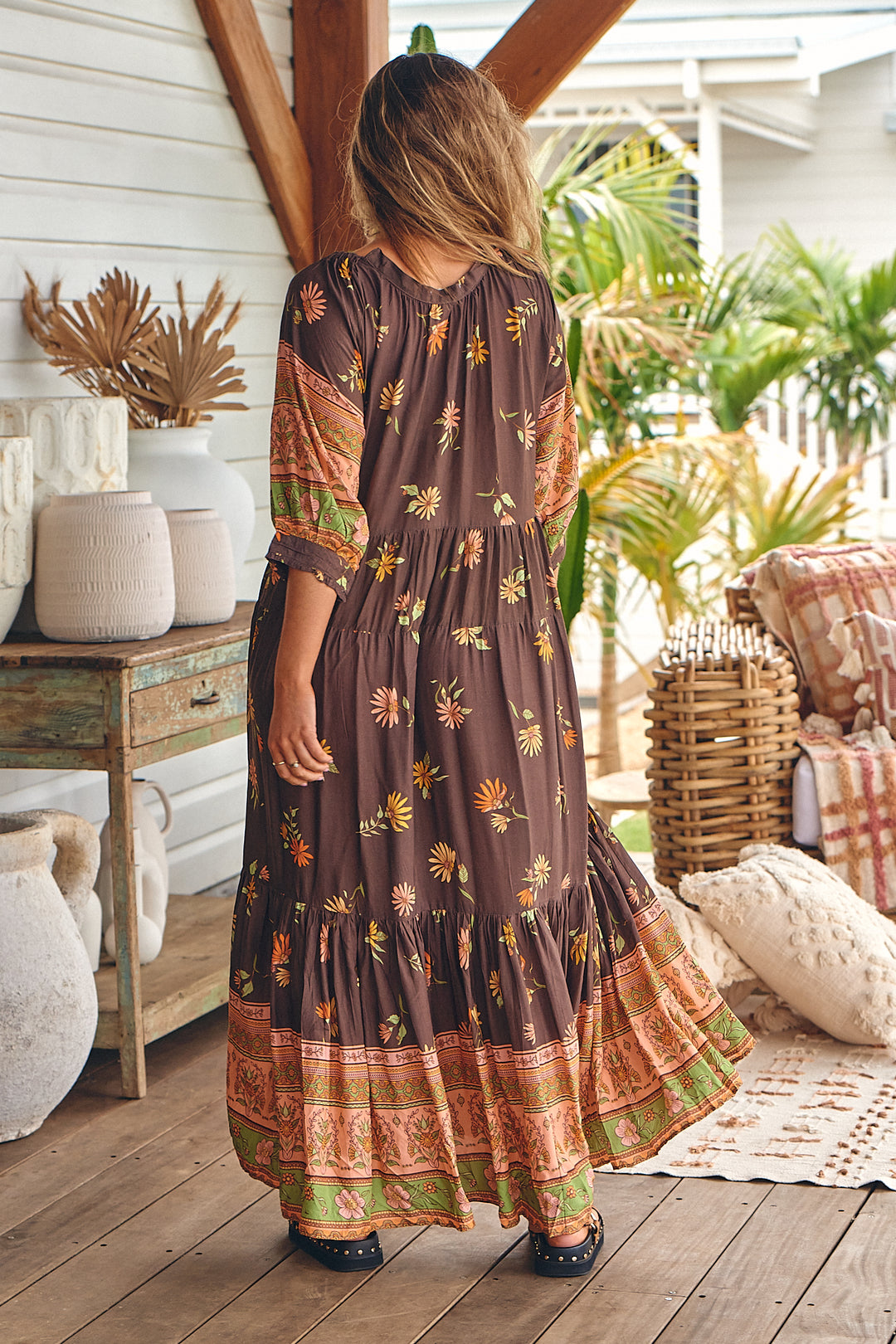 Secret Love Print Blossom Midi Dress