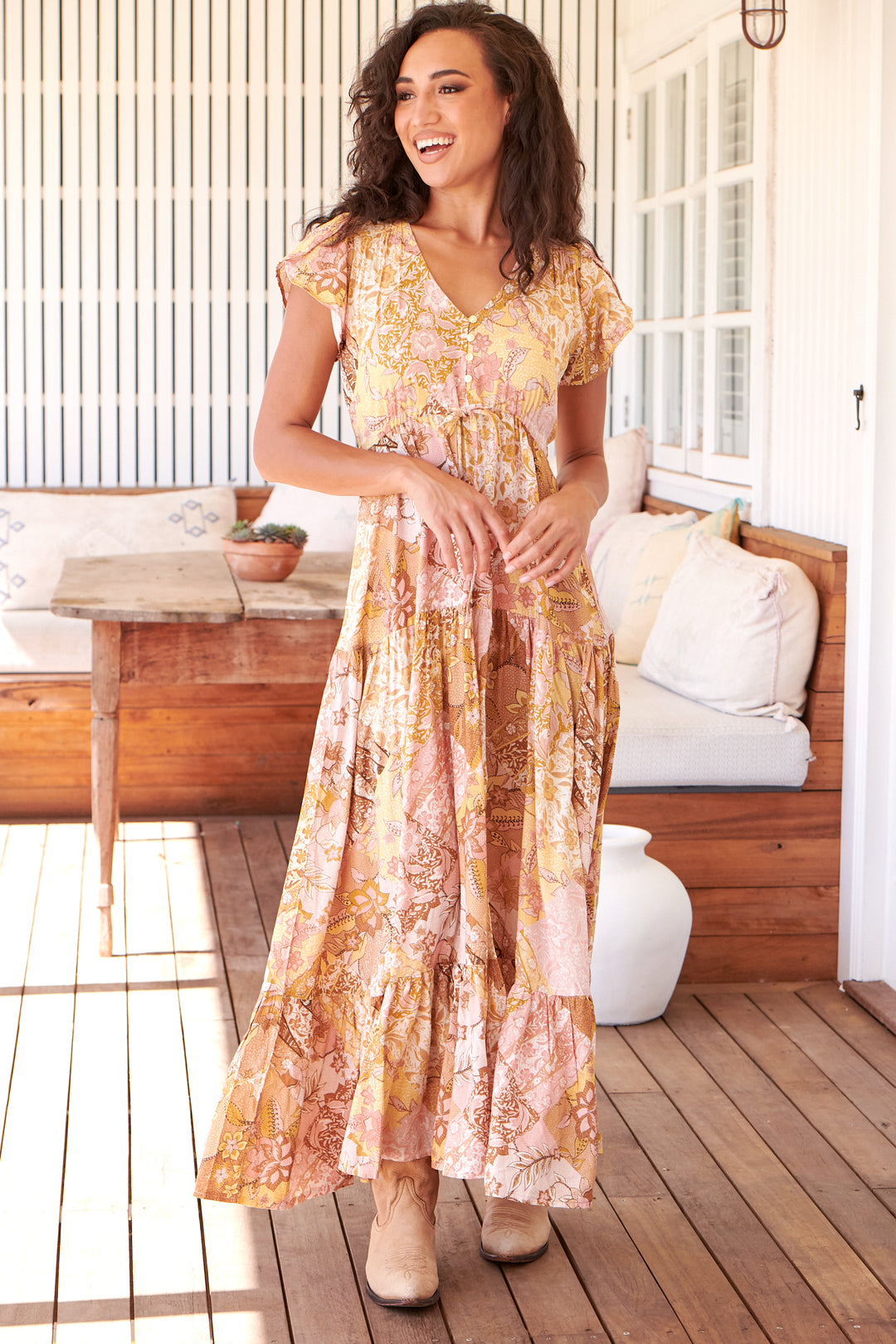 Tuscany Print Melissa Maxi
