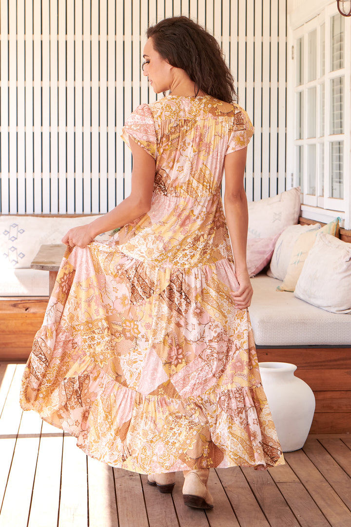 Tuscany Print Melissa Maxi - Back angle