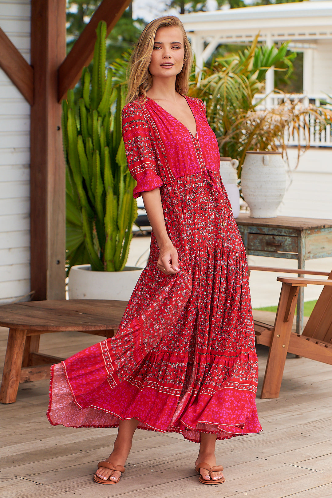 Cherry Bomb Print Tessa Maxi