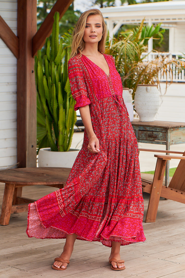 Cherry Bomb Print Tessa Maxi
