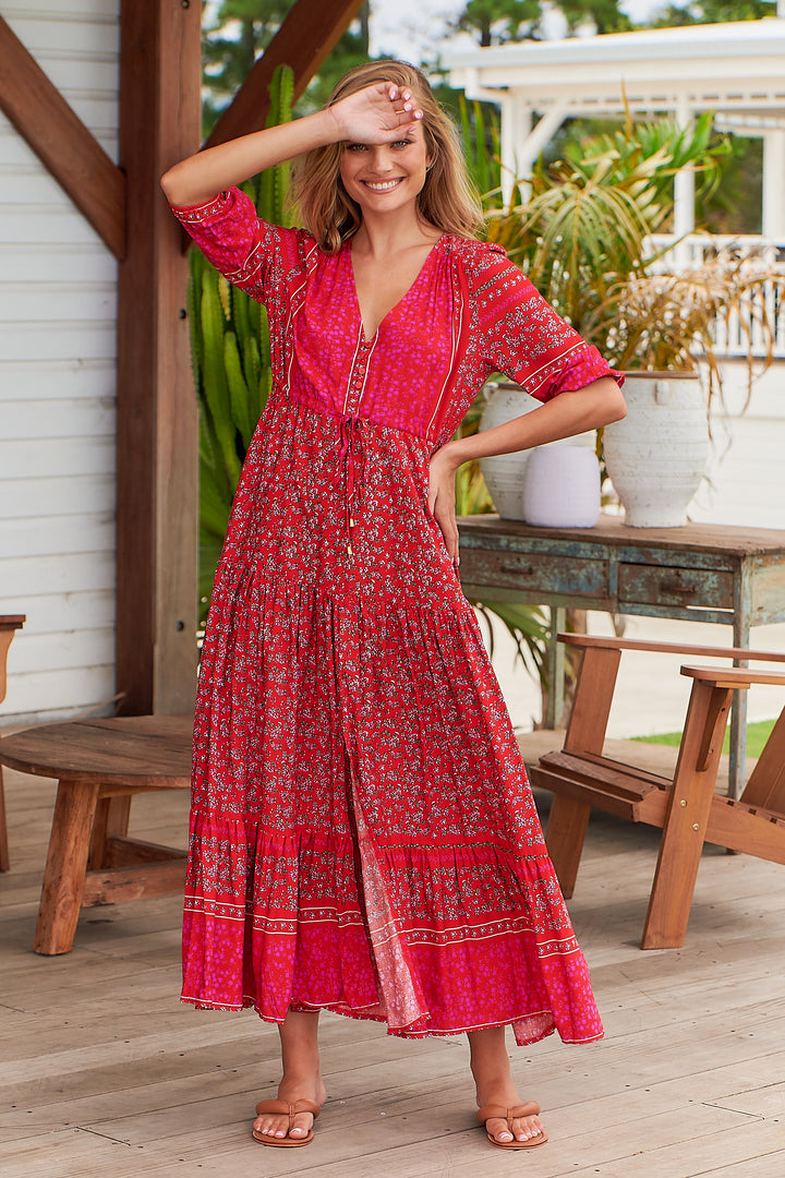 Cherry Bomb Print Tessa Maxi