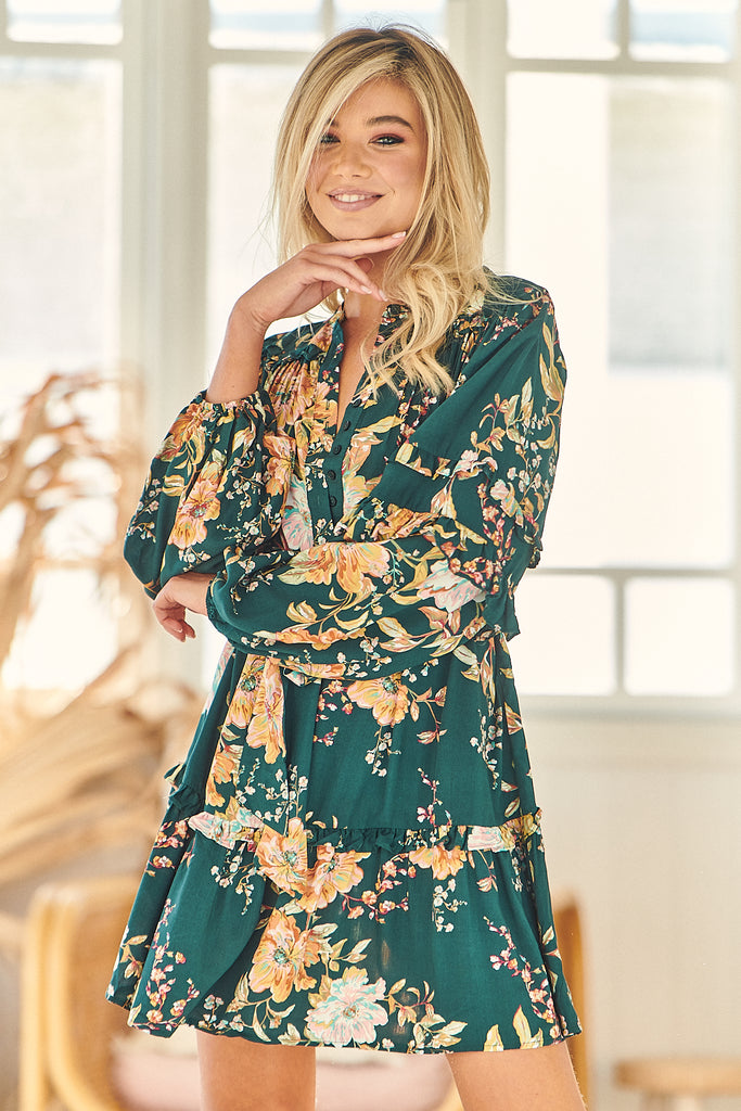 Autumn discount print dress