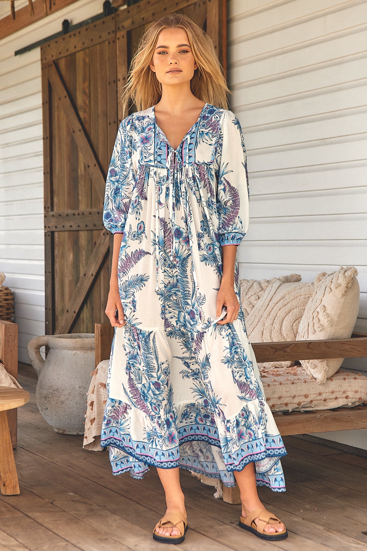 Sea Breeze Print Paris Maxi – Lilac and Mila