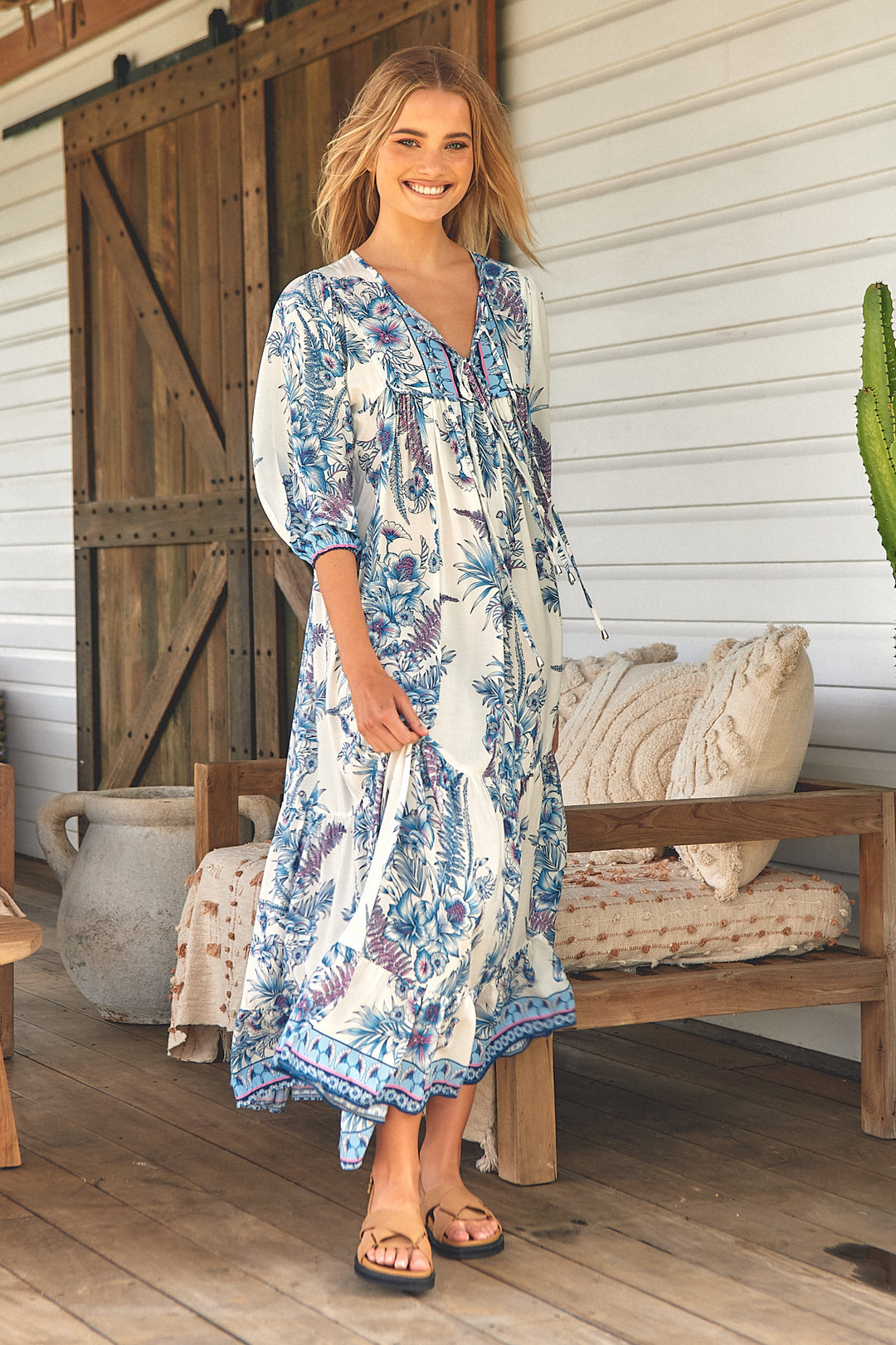 Sea Breeze Print Paris Maxi