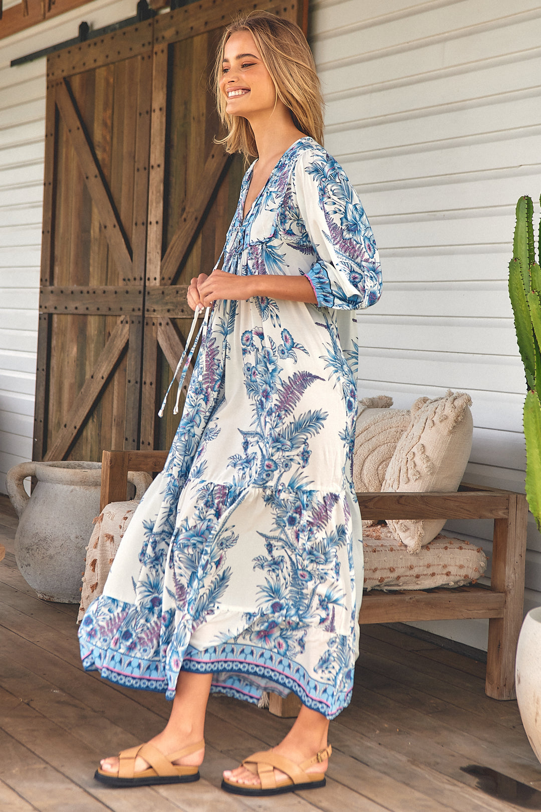 Sea Breeze Print Paris Maxi