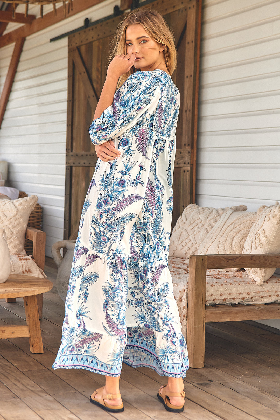 Sea Breeze Print Paris Maxi