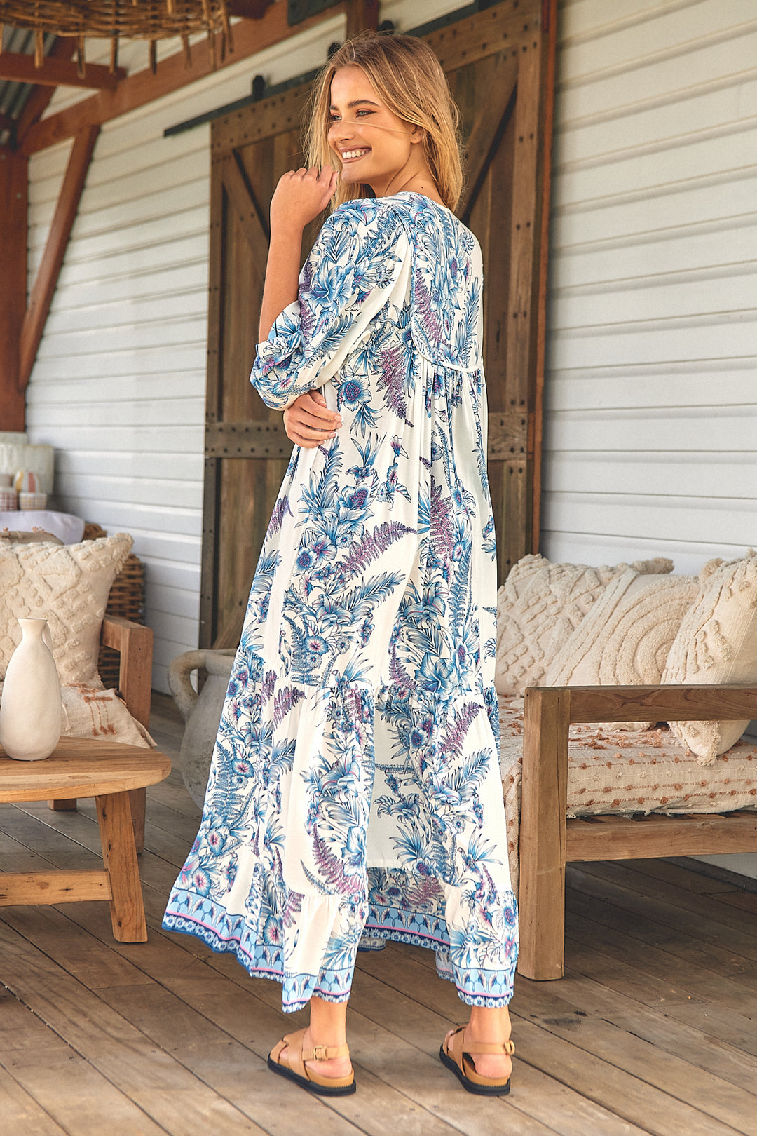 Sea Breeze Print Paris Maxi