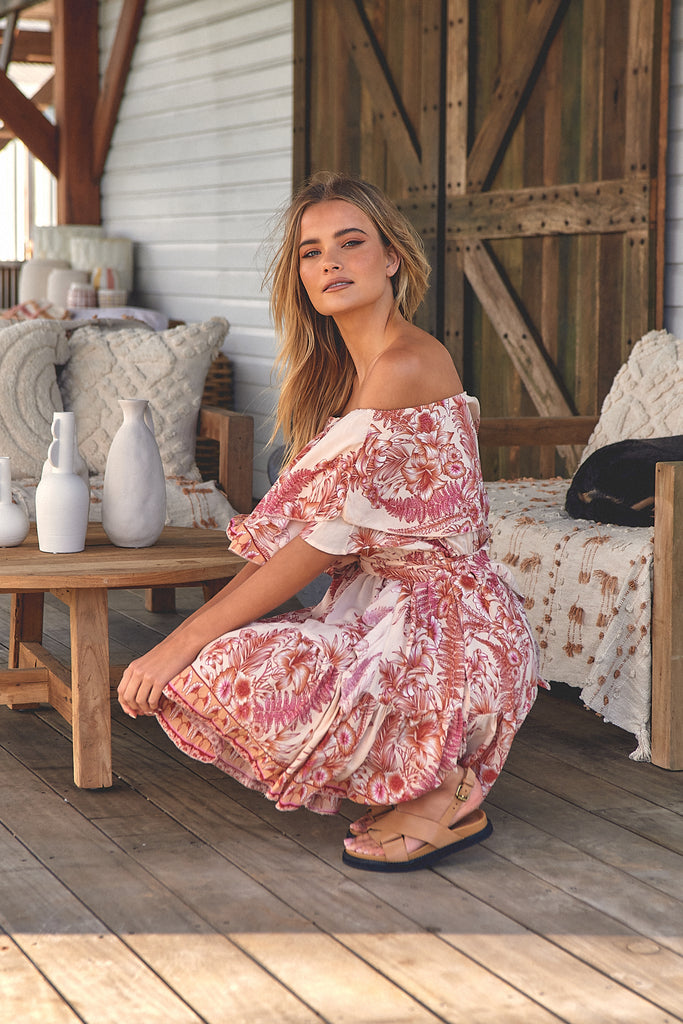 Spell jungle one shoulder dress top