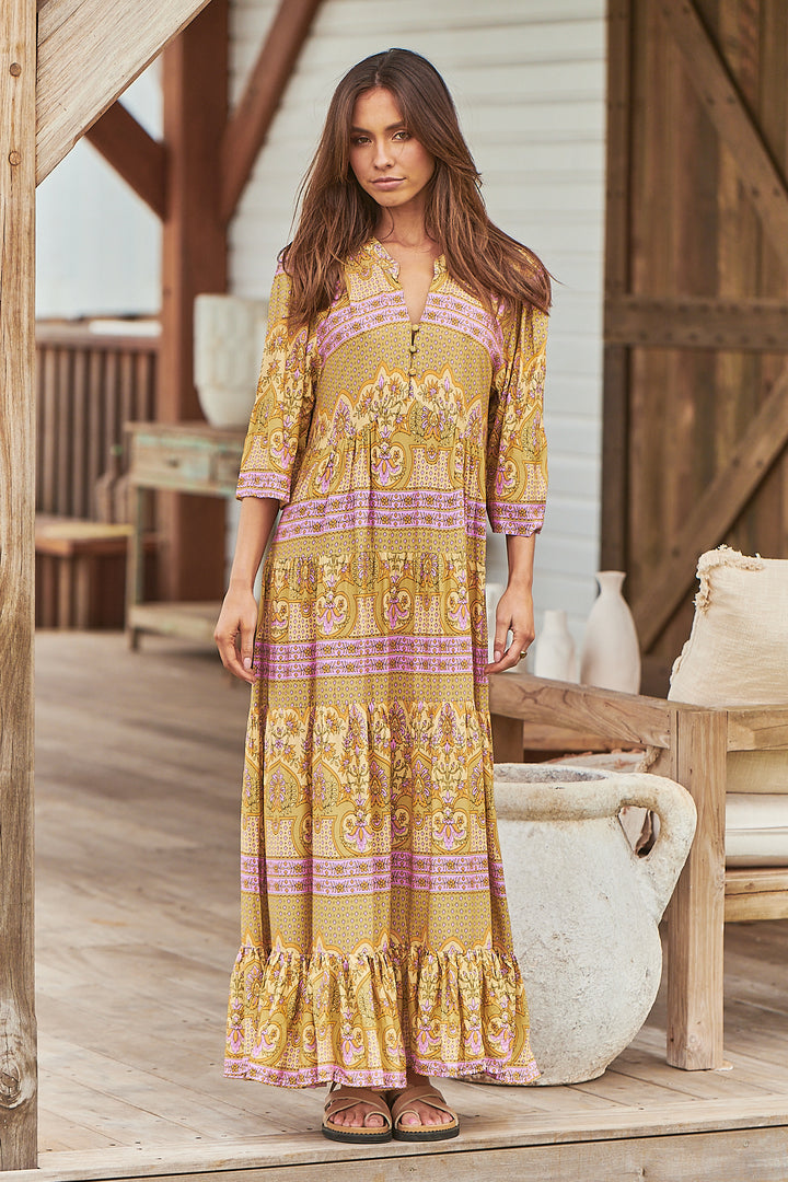 Caramel Odessa Print Jazmin Maxi