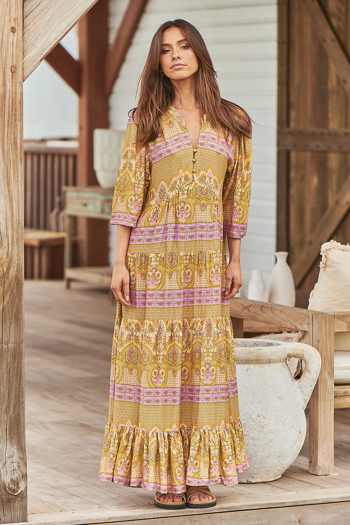 Caramel Odessa Print Jazmin Maxi