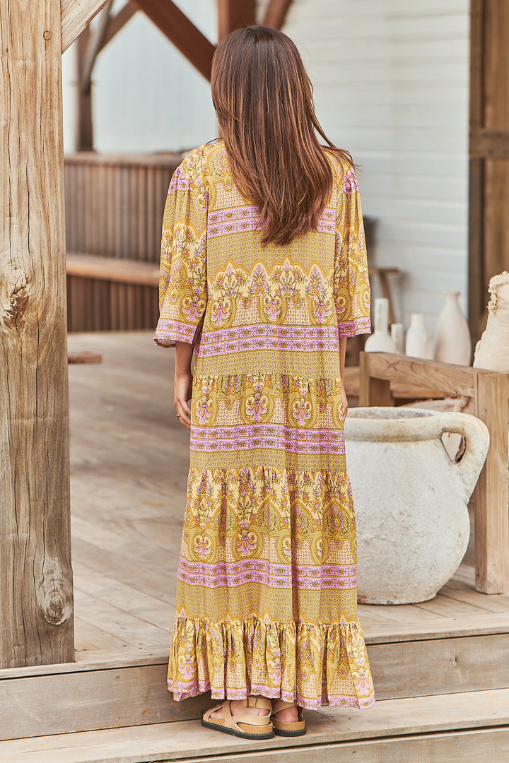 Caramel Odessa Print Jazmin Maxi