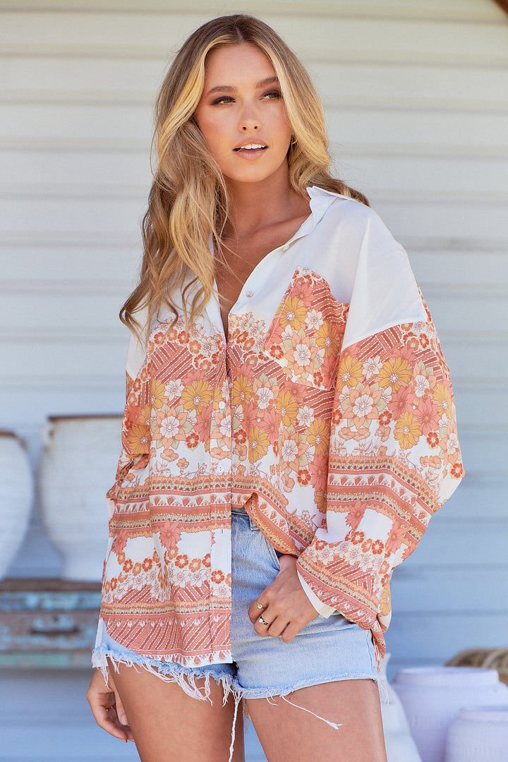 Holliday Print Novella Shirt