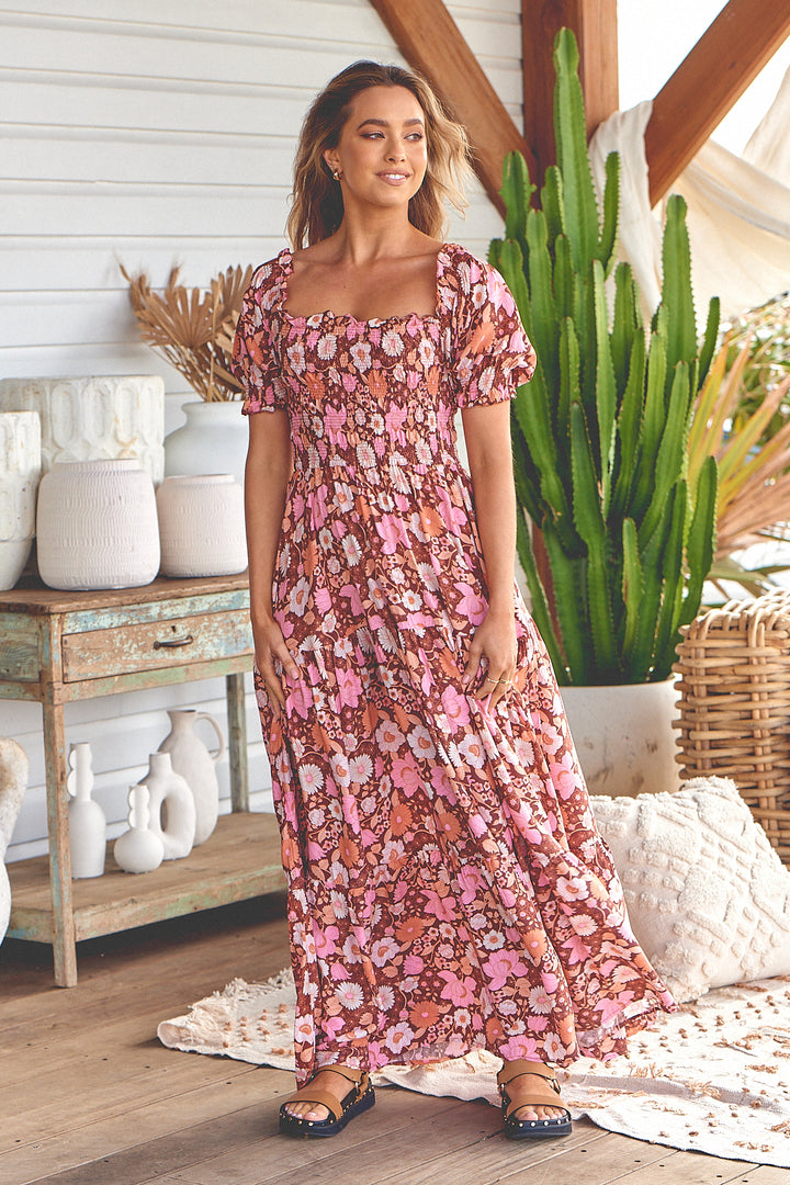 Pixie Print Claudette Maxi Dress