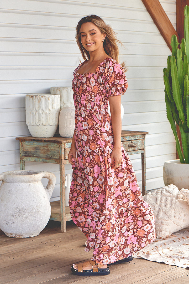 Pixie Print Claudette Maxi Dress
