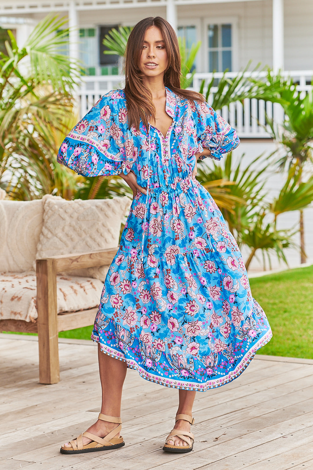Keilani Print Jasmine Midi Dress