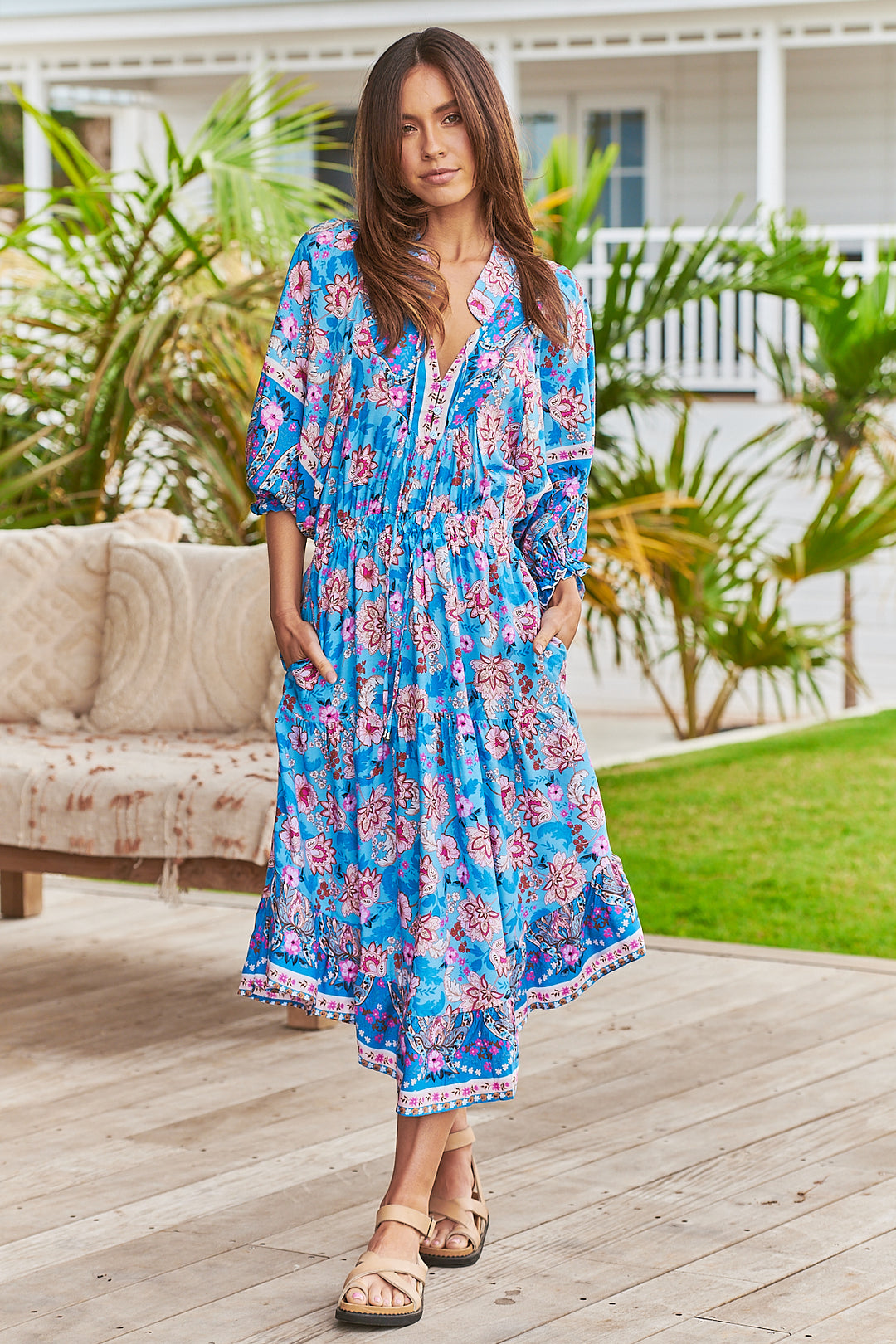 Keilani Print Jasmine Midi Dress