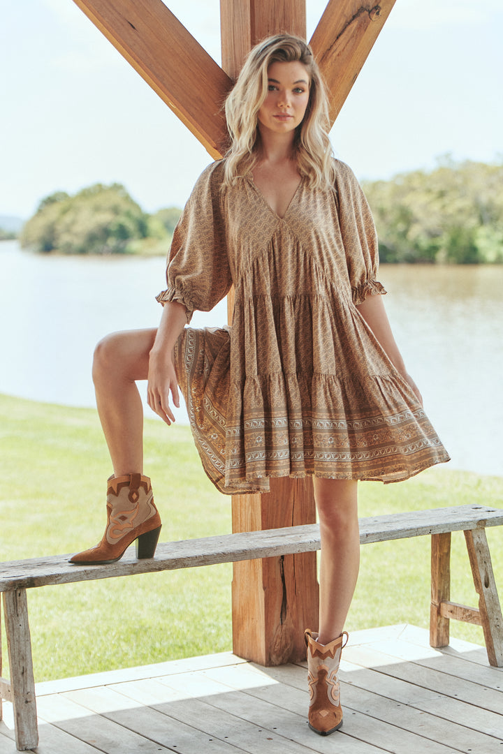 Bon Print Petal Mini Dress