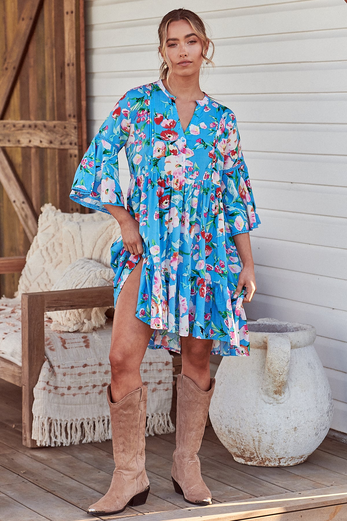 Jaase Imagination Print Betty Dress – Lilac and Mila