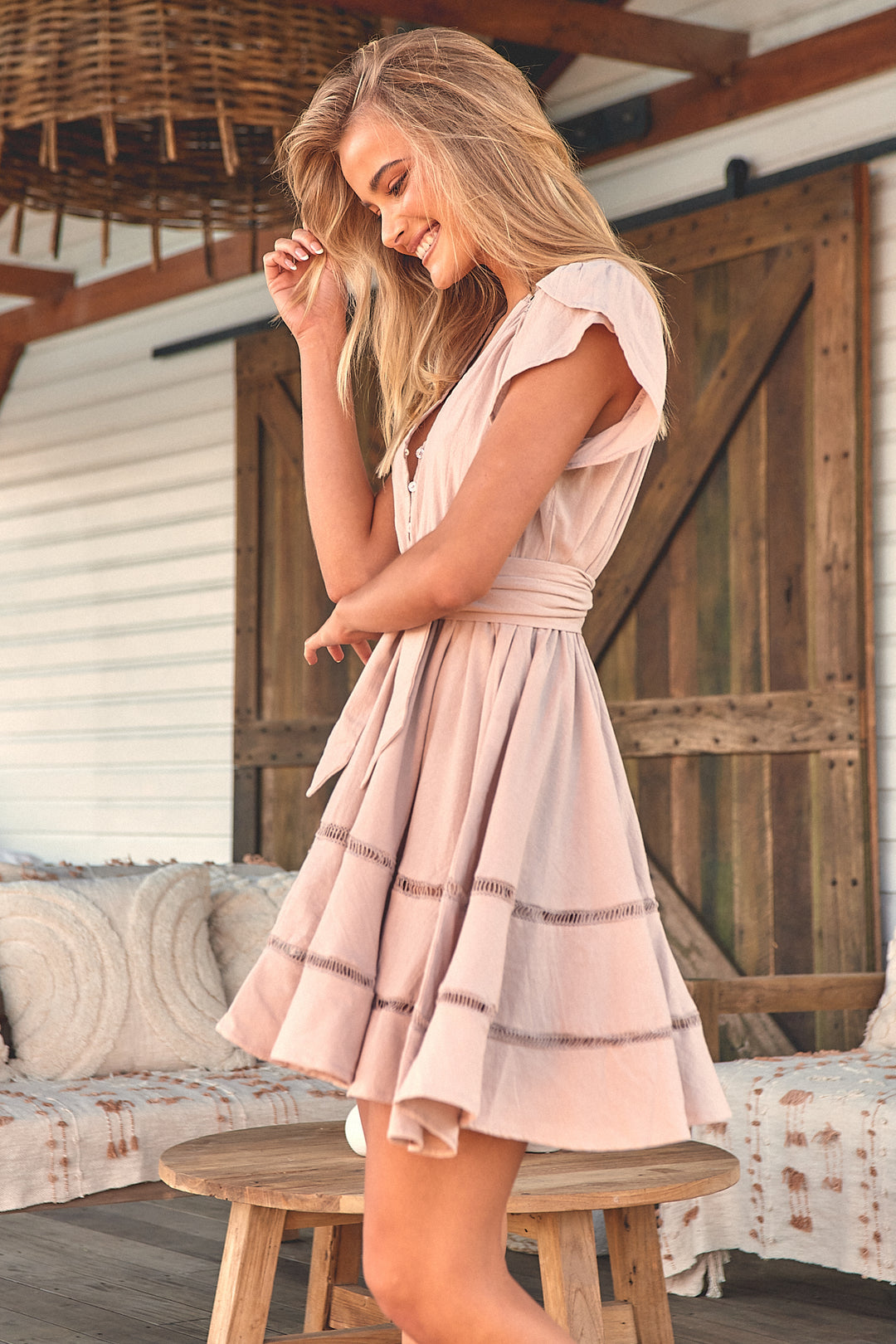 Nude Cotton Print Montana Mini