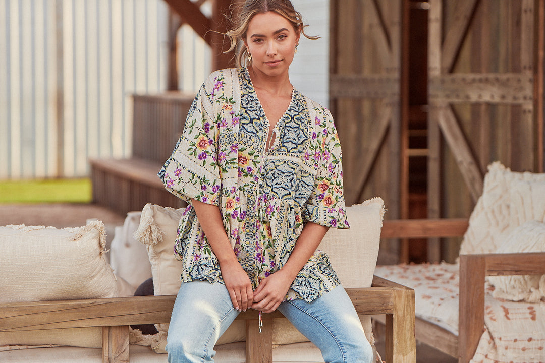 Sweet Love Print Chloe Top