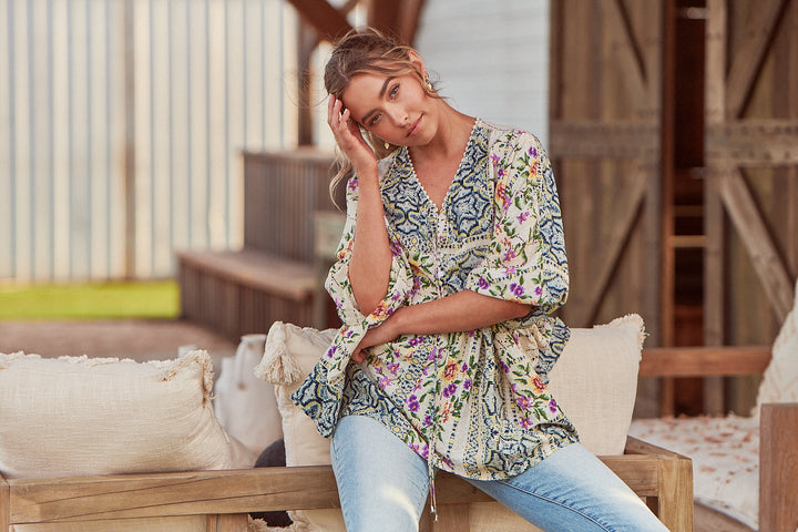 Sweet Love Print Chloe Top