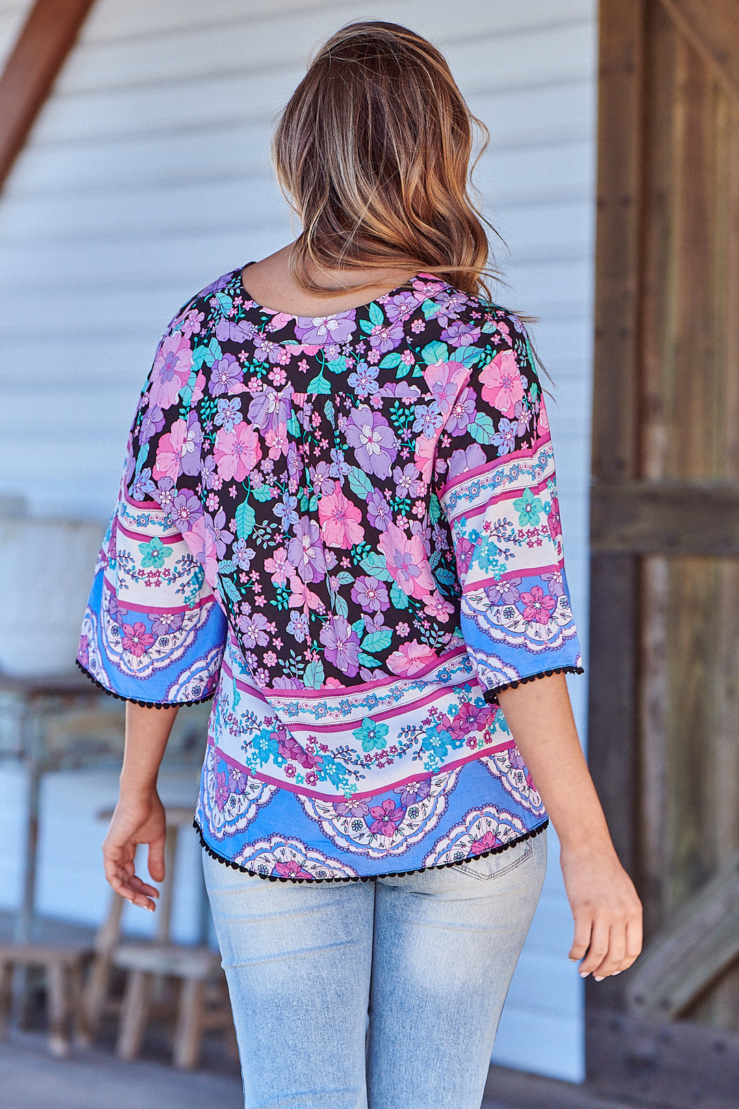 Blackbird Print Gabriella Top